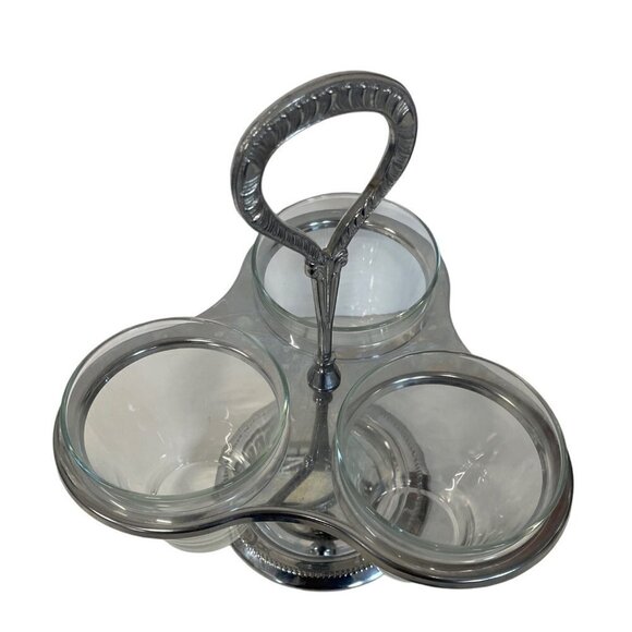 Irvinware Chrome Glass Gourmet Susan Server 1977 USA Made Vintage - Picture 2 of 6